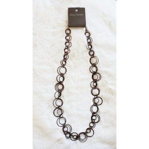 Daisy Fuentes NWT Bronze Metallic Circles Necklace